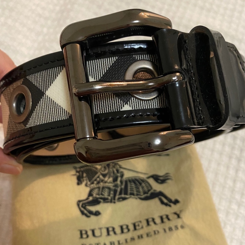 Burberry haymarket check belt